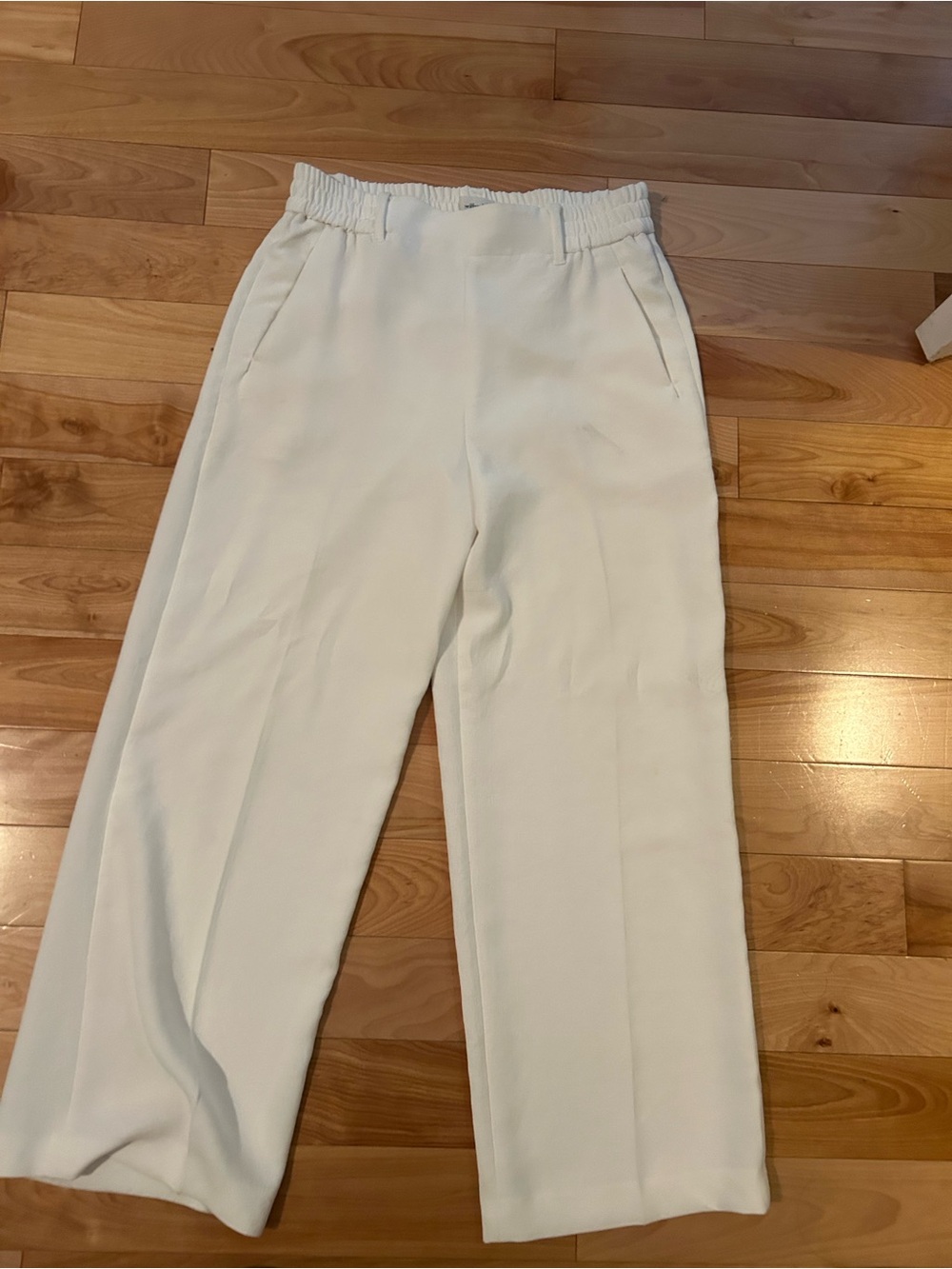 Wilfred Cream Wide-Leg Pull-On Pants